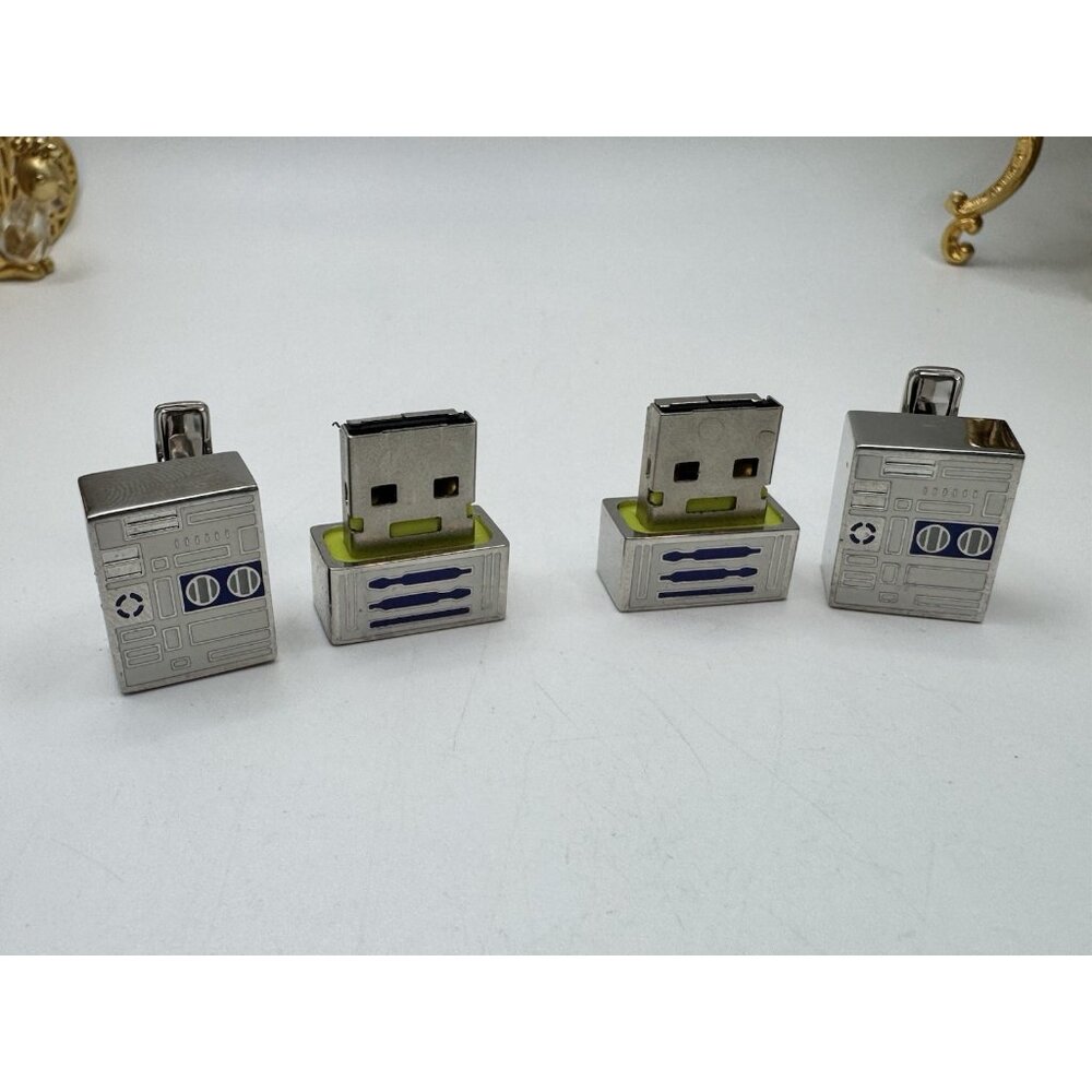 Star Wars Lucas Films R2D2 Cufflinks Jewelry 4GB USB Flash Drive Whit Box - Picture 8 of 12